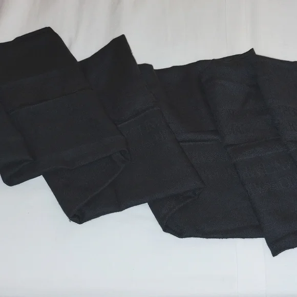 100% Authentic Emporio Armani black silk printed scarf